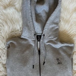 OVO Grey Zip Up Hoodie